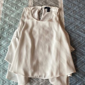 FOREVER 21 FLOWY WHITE TANK TOP